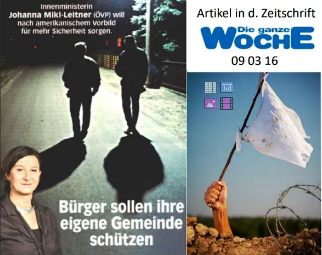 Zeitungsausschnitt „Die ganze Woche“ 09 03 16: Bürger sollen ihre eigene Gemeinde schützen